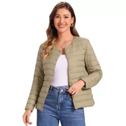 Women's Puffer Jacket Lightweight Button Down Packable Long Sleeve Coat 16 Women's Puffer Jacket Lightweight Button Down Packable Long Sleeve Coat -Fashion Clothing Store 7475182 Camel