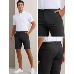 Men's Dress Shorts Flat Front Lightweight Summer Business Formal Shorts With Pocket -Fashion Clothing Store 7477860 ALT3
