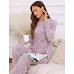 Women's Pajamas Set Crewneck Long Sleeve Sleepwear Soft Pajamas Sets 2 Piece Loungewear With Pocket 10 Women's Pajamas Set Crewneck Long Sleeve Sleepwear Soft Pajamas Sets 2 Piece Loungewear With Pocket -Fashion Clothing Store 7477920 ALT2