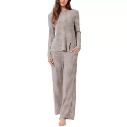 Women's Pajamas Set Crewneck Long Sleeve Sleepwear Soft Pajamas Sets 2 Piece Loungewear With Pocket 15 Women's Pajamas Set Crewneck Long Sleeve Sleepwear Soft Pajamas Sets 2 Piece Loungewear With Pocket -Fashion Clothing Store 7477920 Brown