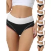 6 Packs Women's High Waist Underwear Stretch Briefs Underpants Tummy Control Cotton Panties