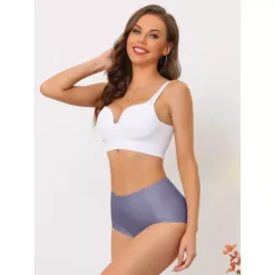 6 Packs Women's Tummy Control No Show Hipster Underwear High-Waisted Breathable Brief -Fashion Clothing Store 7478702 ALT2