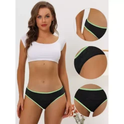 8 Packs Women's Period-Underwear Mid-Waistd Hipster Panties, Available In Plus Size -Fashion Clothing Store 7478895 ALT2