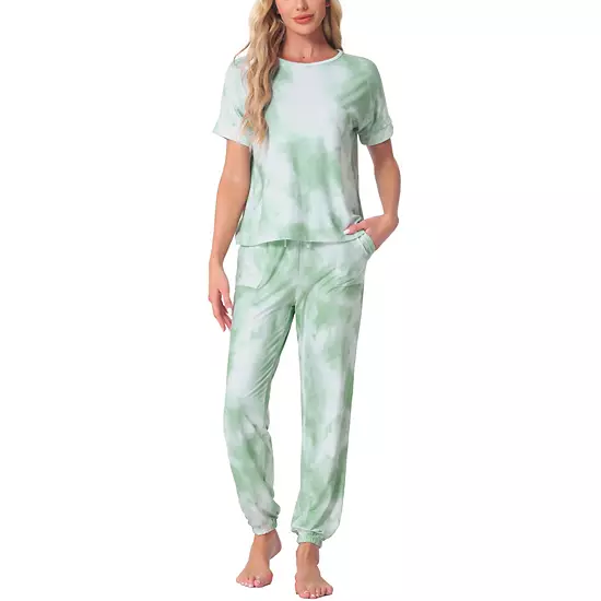 Womens Pajamas Set Soft Sleepwear Tie Dye T-shirt With Pants Pjs Set With Pocket Sweatsuit Outfits 10 Womens Pajamas Set Soft Sleepwear Tie Dye T-shirt With Pants Pjs Set With Pocket Sweatsuit Outfits - Image 10