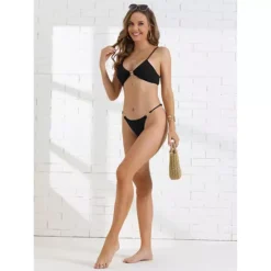 Women's Square Ring Bikini Sets, 2 Pieces Adjustable Spaghetti Straps Triangle Bottoms Swimwear 14 Women's Square Ring Bikini Sets, 2 Pieces Adjustable Spaghetti Straps Triangle Bottoms Swimwear -Fashion Clothing Store 7521859 ALT3