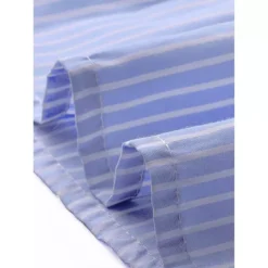 Striped Blouse Top For Women's Colorblock Long Sleeve Collared Button Down Shirt -Fashion Clothing Store 7527081 ALT3