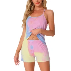 Women's Pajama Set Cotton Cami Shorts Pjs Sets 2 Piece Sleep Set Soft Modal Sleepwear -Fashion Clothing Store 7542821 Yellow