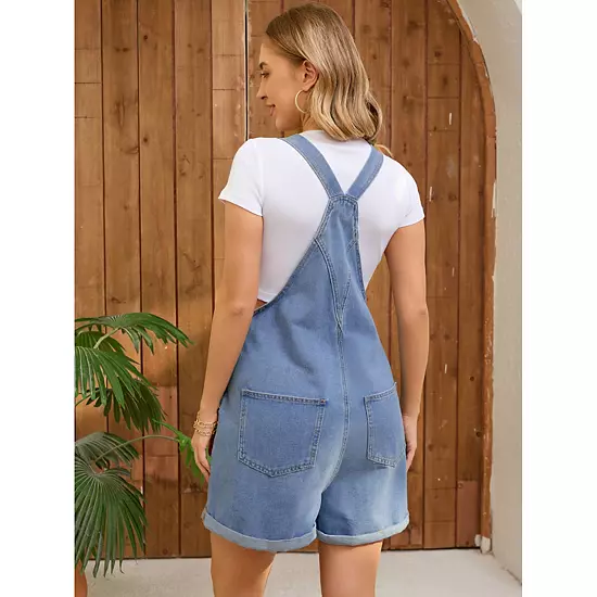 Women's Denim Overall Casual Outfits Adjustable Strap Bib Romper Jean Shorts 3 Women's Denim Overall Casual Outfits Adjustable Strap Bib Romper Jean Shorts - Image 3