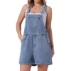 Women's Denim Overall Casual Outfits Adjustable Strap Bib Romper Jean Shorts