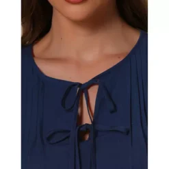 Casual Summer Tops For Women's Dressy V Neck Ruffle Short Sleeve Blouses Tops -Fashion Clothing Store 7602273 ALT3