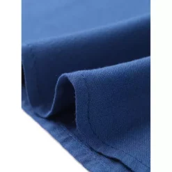 Women's High Low Tops 3/4 Bell Sleeve Round Neck Keyhole Back Casual Ruffle Hem Asymmetrical Blouse -Fashion Clothing Store 7602664 ALT3