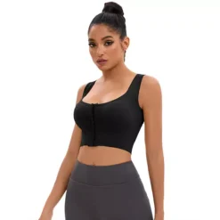 Women's Front Closure Full Support Sports Bra Workout Wirefree Padded Bras -Fashion Clothing Store 7602789 ALT2