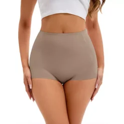 Women's High-Waisted Underwear Briefs Tummy Control Hip Lifter Control Panties -Fashion Clothing Store 7602929 Khaki