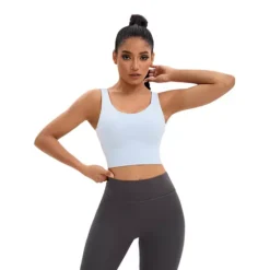 Women's Full Coverage Deep V-Back Workout Bras Fixed Cup Comfort Sports Vest -Fashion Clothing Store 7602946 ALT2