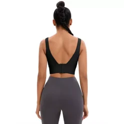 Women's Full Coverage Deep V-Back Workout Bras Fixed Cup Comfort Sports Vest -Fashion Clothing Store 7602946 ALT3
