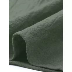 A-Line Casual Midi Skirt For Women's Pleated Elastic Waist Button Front With Pocket -Fashion Clothing Store 7602966 ALT3