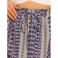 Summer Boho Skirt For Women's Elastic High Waist A-Line Spring Printed Midi Skirt -Fashion Clothing Store 7604370 ALT3
