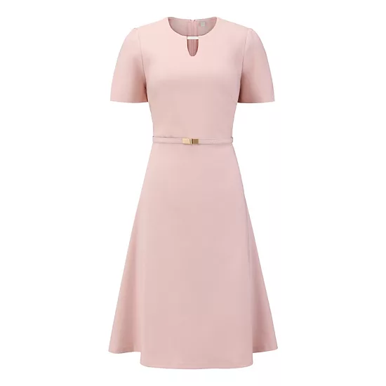 Women's Elegant A-Line Dress Choker V Neck Belted Wear To Work Fit And Flare Dresses 1 Women's Elegant A-Line Dress Choker V Neck Belted Wear To Work Fit And Flare Dresses