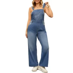 Women's Denim Jumpsuits Dungarees Pockets Spring Fashion Work Outfits Baggy Bib Overalls