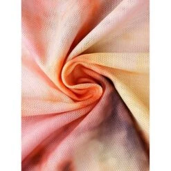 Women's Mesh Crop Top Crew Neck Long Sleeve Tie Dye See Through Shirt Sheer Fashion Blouse Top -Fashion Clothing Store 7667616 ALT3