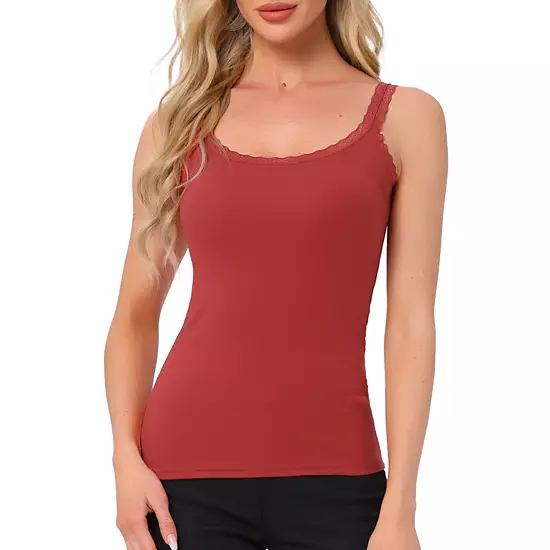 Women's Lace Camisole Tank Tops Cotton Cami Pajamas Top Soft Comfy Undershirt 7 Women's Lace Camisole Tank Tops Cotton Cami Pajamas Top Soft Comfy Undershirt - Image 7