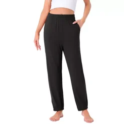 Women's Pajama Pants Soft Comfy Pj Pants Lounge Pants For Womens Sleepwear With Pocket 18 Women's Pajama Pants Soft Comfy Pj Pants Lounge Pants For Womens Sleepwear With Pocket -Fashion Clothing Store 7700077 Black