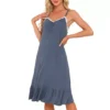 Women's Sleepwear Lace Cute Nightgown Sleeveless Ruffle Thigh Length Nightdress Lingeries