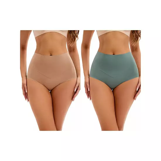 2 Packs Women's High Waist Tummy Control Underwear Briefs Flatten Stomach Shaping Panties 6 2 Packs Women's High Waist Tummy Control Underwear Briefs Flatten Stomach Shaping Panties - Image 6