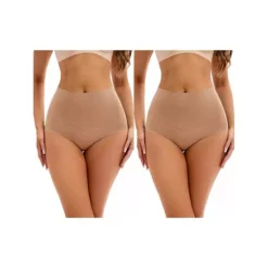 2 Packs Women's High Waist Tummy Control Underwear Briefs Flatten Stomach Shaping Panties 13 2 Packs Women's High Waist Tummy Control Underwear Briefs Flatten Stomach Shaping Panties -Fashion Clothing Store 7714533 Orange
