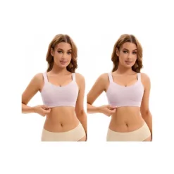 2 Packs Women's Push Up V Neck Full Coverage Bras Wirefree Adjustable Straps Minimizers 18 2 Packs Women's Push Up V Neck Full Coverage Bras Wirefree Adjustable Straps Minimizers -Fashion Clothing Store 7714549 Dark Purple