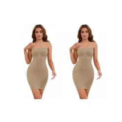 2 Packs Women's Full Slips Dress With Adjustable Straps Under Dresses Mini Slip Dress