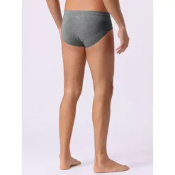 Men's Underwear Solid Color Elastic Waist Soft Comfortable Briefs 2Pcs -Fashion Clothing Store 7718127 ALT2