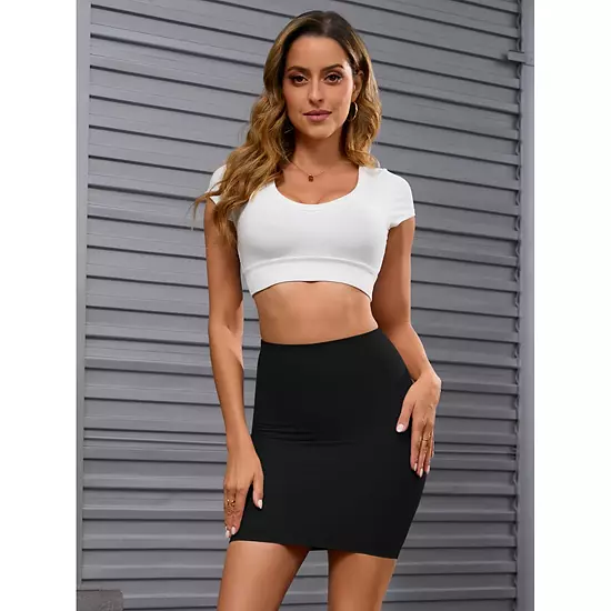 3 Packs Women's High Waisted Half Slips Under Dress Tight Skirt Body Shaper Slimming Slips 2 3 Packs Women's High Waisted Half Slips Under Dress Tight Skirt Body Shaper Slimming Slips - Image 2