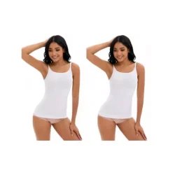 2 Packs Women's Adjustable Straps Cami Tummy Control Slimming Tops No Trace Shaping Camisoles