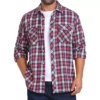 Men's Contrasting Colors Checked Slim Fit Long Sleeved Button Down Shirts With Pocket