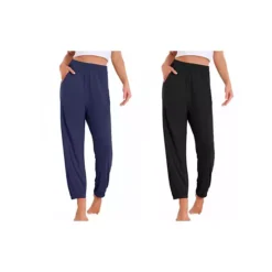 2Pcs Women's Pajama Pants Soft Comfy Pj Pants Lounge Pants Sleepwear With Pockets