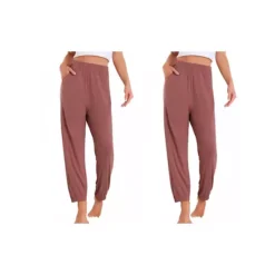 2Pcs Women's Pajama Pants Soft Comfy Pj Pants Lounge Pants Sleepwear With Pockets -Fashion Clothing Store 7755438 Red