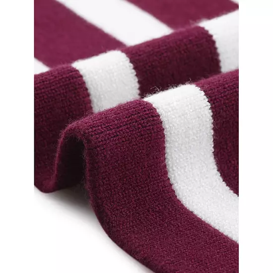 Striped Cardigan Sweater For Women's Crew Neck Color Block Button Down Crop Shirts 4 Striped Cardigan Sweater For Women's Crew Neck Color Block Button Down Crop Shirts - Image 4