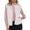 Faux Fur Vest For Women's Button Down Sleeveless Open Front Winter Vests Jacket