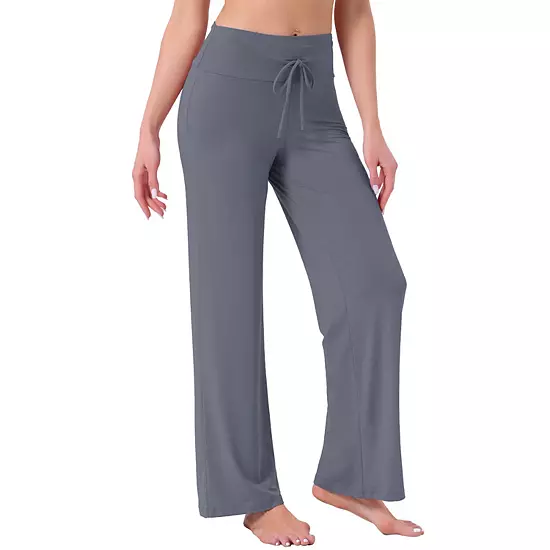 Women's Pajama Pants Wide Leg Drawstring Sweatpant Stretch Palazzo Lounge Trouser Yoga Sleep Bottoms 8 Women's Pajama Pants Wide Leg Drawstring Sweatpant Stretch Palazzo Lounge Trouser Yoga Sleep Bottoms - Image 8