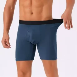 Men's Lightweight Solid Color Soft Stretch Open-fly Basic Boxer Briefs 15 Men's Lightweight Solid Color Soft Stretch Open-fly Basic Boxer Briefs -Fashion Clothing Store 7793814 ALT3