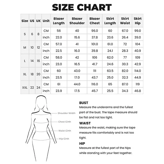 Women's 2 Piece Set Business Suit Pencil Skirt Collarless Work Blazer 5 Women's 2 Piece Set Business Suit Pencil Skirt Collarless Work Blazer - Image 5