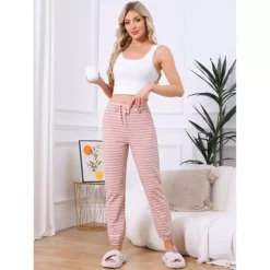 Women's Cotton Pajamas Pants Drawstring Elastic Waist Lounge Yoga Bottoms With Pockets -Fashion Clothing Store 7794908 ALT2