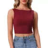 Crew Neck Tops For Women's Tweed Sleeveless Tank Top