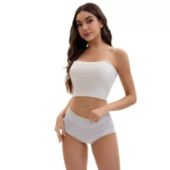 Women's Cotton Allover Floral Printed Underwear High Waisted Full Coverage Tummy Control Briefs -Fashion Clothing Store 7797963 ALT2