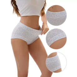 Women's Cotton Allover Floral Printed Underwear High Waisted Full Coverage Tummy Control Briefs -Fashion Clothing Store 7797963 ALT3