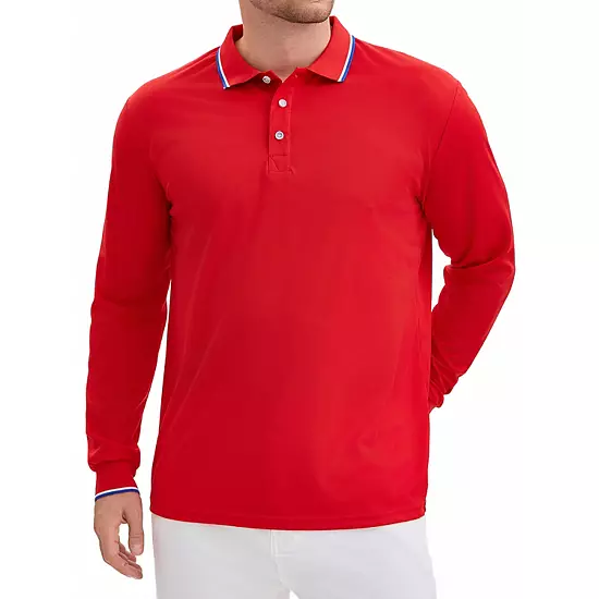 Men's Classic Regular Fit Solid Color Long Sleeves Business Golf Polo Shirt 8 Men's Classic Regular Fit Solid Color Long Sleeves Business Golf Polo Shirt - Image 8