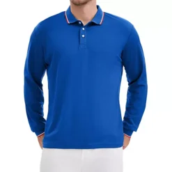 Men's Classic Regular Fit Solid Color Long Sleeves Business Golf Polo Shirt 19 Men's Classic Regular Fit Solid Color Long Sleeves Business Golf Polo Shirt -Fashion Clothing Store 7799345 Royal Blue