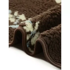 Women's Jacket Vintage Floral Print Long Sleeve Winter Warm Outwear Collarless Faux Shearling Coat 10 Women's Jacket Vintage Floral Print Long Sleeve Winter Warm Outwear Collarless Faux Shearling Coat -Fashion Clothing Store 7806634 ALT3