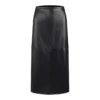 Women's Faux Leather Skirt PU High Waist Business Casual Knee Length Skirts